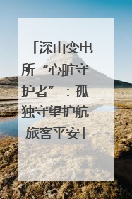 深山变电所“心脏守护者”：孤独守望护航旅客平安