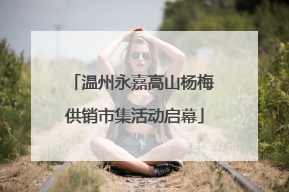 温州永嘉高山杨梅供销市集活动启幕
