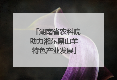 湖南省农科院助力湘东黑山羊特色产业发展