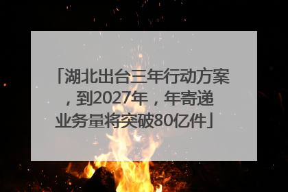 湖北出台三年行动方案，到2027年，年寄递业务量将突破80亿件
