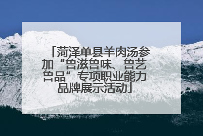 菏泽单县羊肉汤参加“鲁滋鲁味、鲁艺鲁品”专项职业能力品牌展示活动