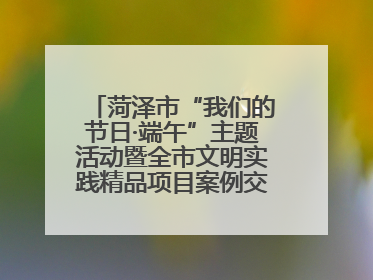 菏泽市“我们的节日·端午”主题活动暨全市文明实践精品项目案例交流活动举办
