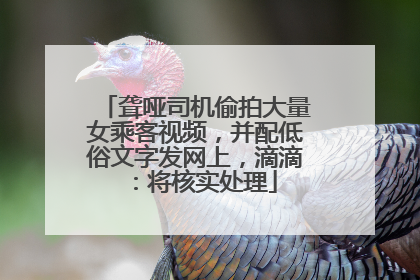 聋哑司机偷拍大量女乘客视频，并配低俗文字发网上，滴滴：将核实处理
