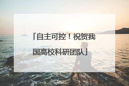 自主可控！祝贺我国高校科研团队