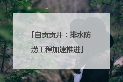 自贡贡井：排水防涝工程加速推进