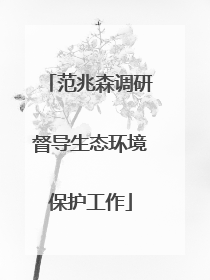 范兆森调研督导生态环境保护工作