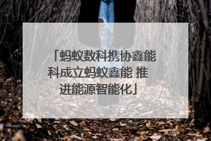 蚂蚁数科携协鑫能科成立蚂蚁鑫能 推进能源智能化