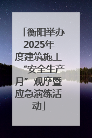 衡阳举办2025年度建筑施工“安全生产月”观摩暨应急演练活动
