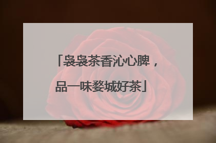 袅袅茶香沁心脾，品一味婺城好茶