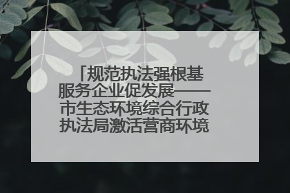 规范执法强根基 服务企业促发展——市生态环境综合行政执法局激活营商环境“绿色动能”