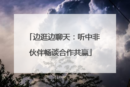 边逛边聊天：听中非伙伴畅谈合作共赢