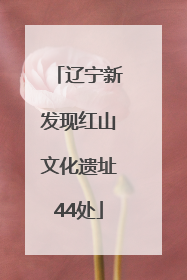 辽宁新发现红山文化遗址44处