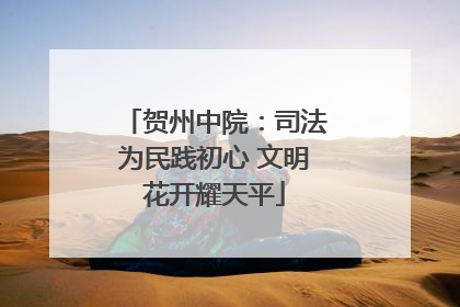 贺州中院：司法为民践初心 文明花开耀天平
