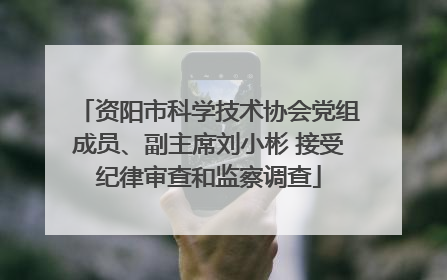 资阳市科学技术协会党组成员、副主席刘小彬 接受纪律审查和监察调查