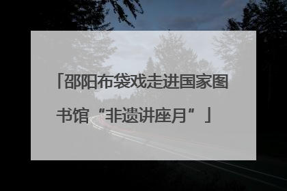 邵阳布袋戏走进国家图书馆“非遗讲座月”