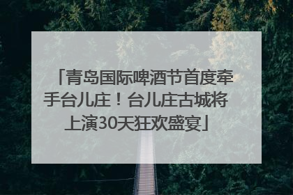 青岛国际啤酒节首度牵手台儿庄！台儿庄古城将上演30天狂欢盛宴
