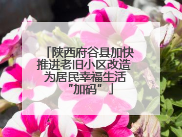 陕西府谷县加快推进老旧小区改造 为居民幸福生活“加码”
