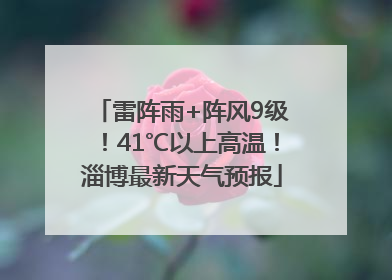 雷阵雨+阵风9级！41℃以上高温！淄博最新天气预报