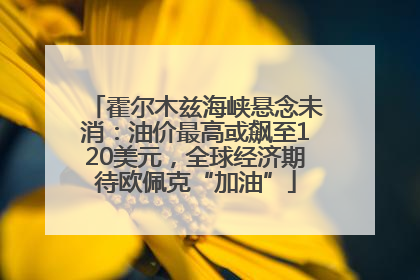 霍尔木兹海峡悬念未消：油价最高或飙至120美元，全球经济期待欧佩克“加油”