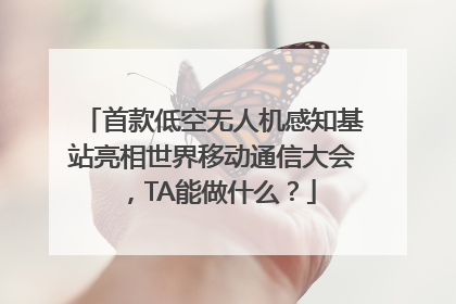 首款低空无人机感知基站亮相世界移动通信大会，TA能做什么？