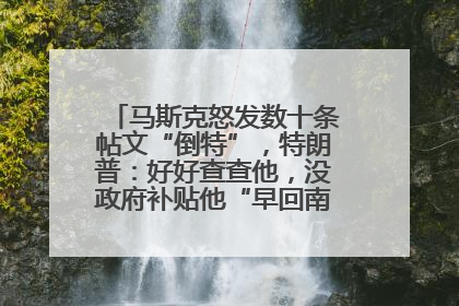 马斯克怒发数十条帖文“倒特”，特朗普：好好查查他，没政府补贴他“早回南非老家”了