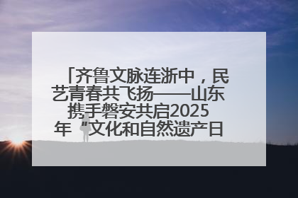 齐鲁文脉连浙中，民艺青春共飞扬——山东携手磐安共启2025年“文化和自然遗产日”系列活动