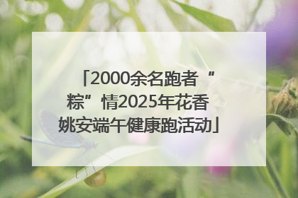 2000余名跑者“粽”情2025年花香姚安端午健康跑活动
