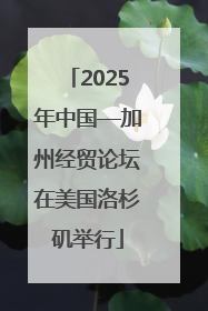 2025年中国—加州经贸论坛在美国洛杉矶举行