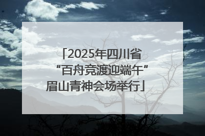 2025年四川省“百舟竞渡迎端午”眉山青神会场举行