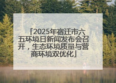 2025年宿迁市六五环境日新闻发布会召开，生态环境质量与营商环境双优化