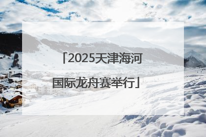 2025天津海河国际龙舟赛举行