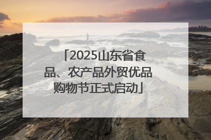 2025山东省食品、农产品外贸优品购物节正式启动