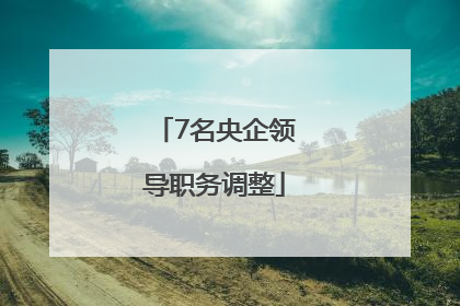7名央企领导职务调整