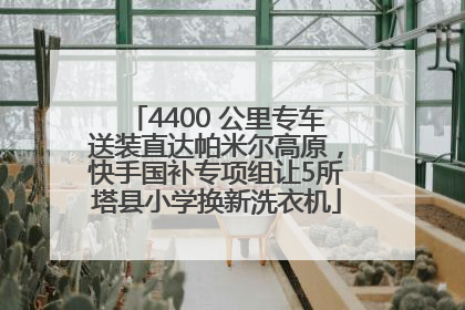 4400 公里专车送装直达帕米尔高原，快手国补专项组让5所塔县小学换新洗衣机