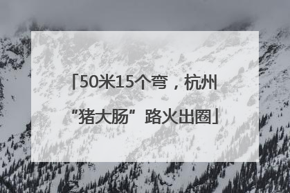 50米15个弯，杭州“猪大肠”路火出圈