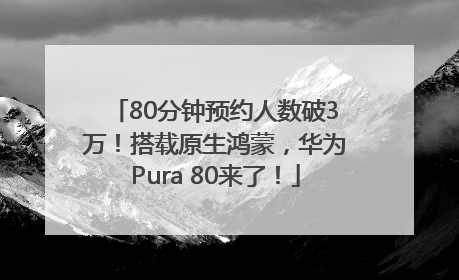 80分钟预约人数破3万！搭载原生鸿蒙，华为Pura 80来了！