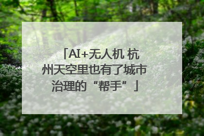 AI+无人机 杭州天空里也有了城市治理的“帮手”